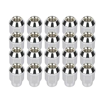 SCITOO 20 PCS Chrome Wheel Lug Nuts Spline Closed End Socket